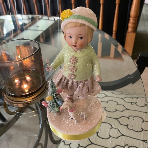 UNIQUE MARGARET HAIRE DESIGNED FOR ESC— SNOWFLAKE GIRL AND LAMB - Picture 2 of 10